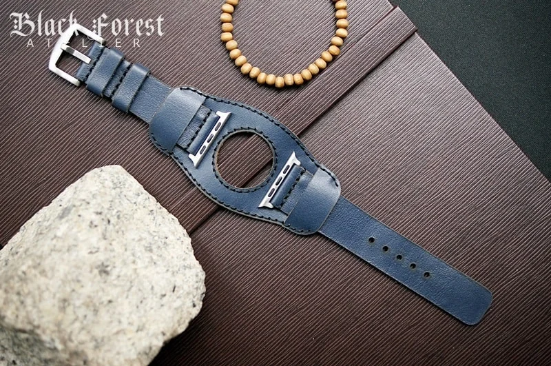 CUFF handgefertigt Leder Uhrenarmband incl. Lugs Adapter für Apple Watch (oder Apple Watch Sport) 42mm oder 38mm – Bild 5